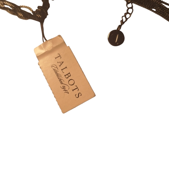 Talbots Necklace Multi Strand Gun Metal Long Chain Knotted Design Gothic NWT - Picture 7 of 9